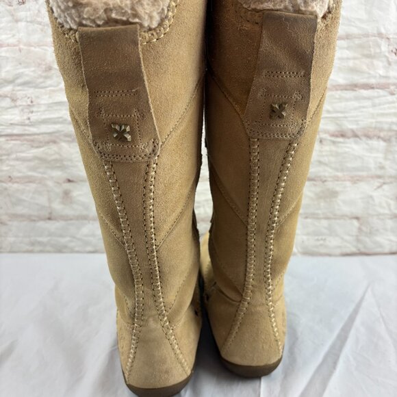 Timberland Women's 8.5 Beige Suede Insulated Tall Waterproof Winter Boots - Picture 11 of 15